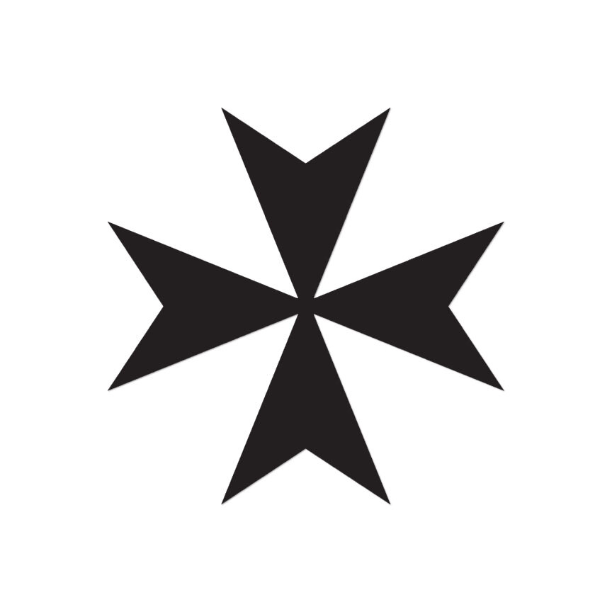 Maltese Cross - Vinyl Decal Sticker - Multiple Color & Sizes - ebn442 gallery