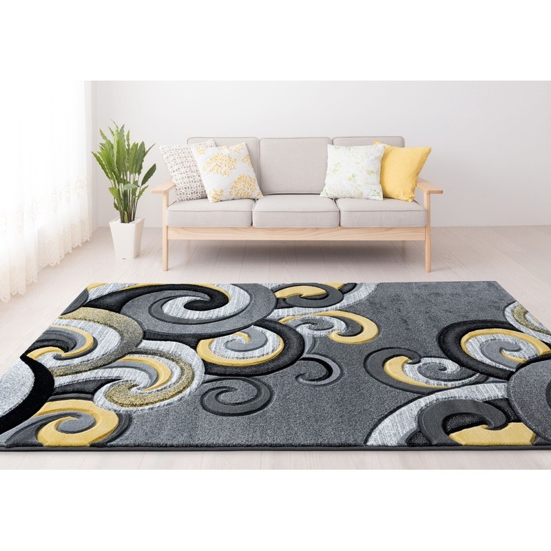 Stain Resistant Modern Paisley Accent Rug Heavy Pile Indoor Home Decor Carpet US gallery