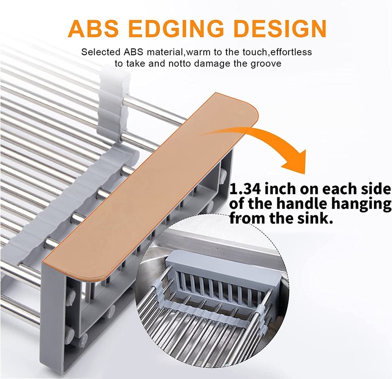 Adjustable Stainless Steel Kitchen Dish Drying Sink Rack Drain Strainer Basket♪ gallery