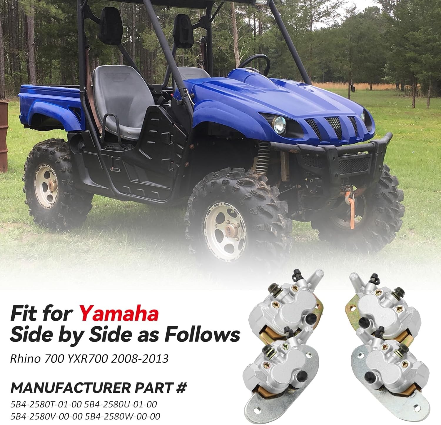 M MATI Front Rear Left Right Brake Calipers All Four for Yamaha Side by Side Rhi gallery