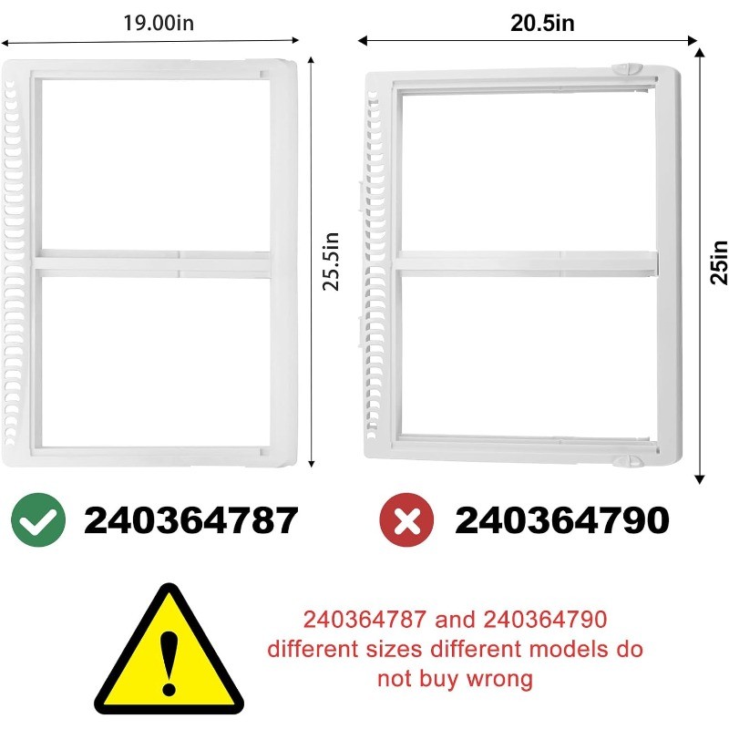 240364787 Refrigerator Crisper Drawer Cover Frame Crisper Pan Cover Compatible gallery