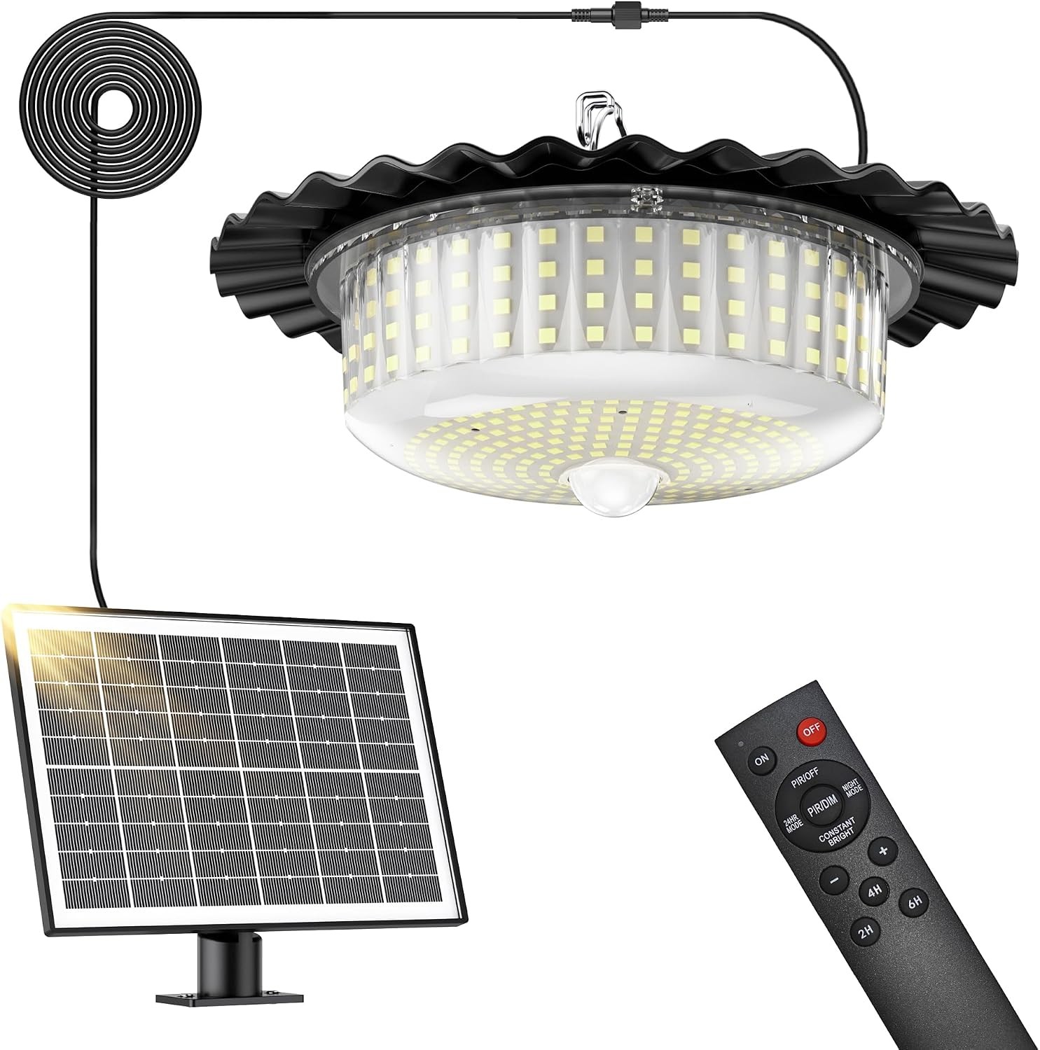 Solar Shed Light Indoor Outdoor, 396LED 360° Lighting Waterproof Solar Powered gallery