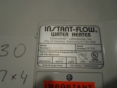 #30 CHRONOMITE INSTANT-FLOW C-MICRO CM-15L/277 104F Electric Tankless Water Heat