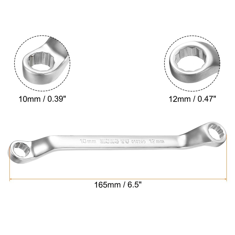 Offset Extra Long Box End Wrench 10 x 12 mm Metric 12 Point 75 Degree Offset ... gallery