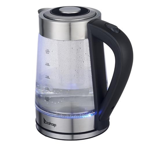 ZOKOP 2.5L Temperature Control Electric Glass Tea Water Kettle Boiling Shut-off gallery