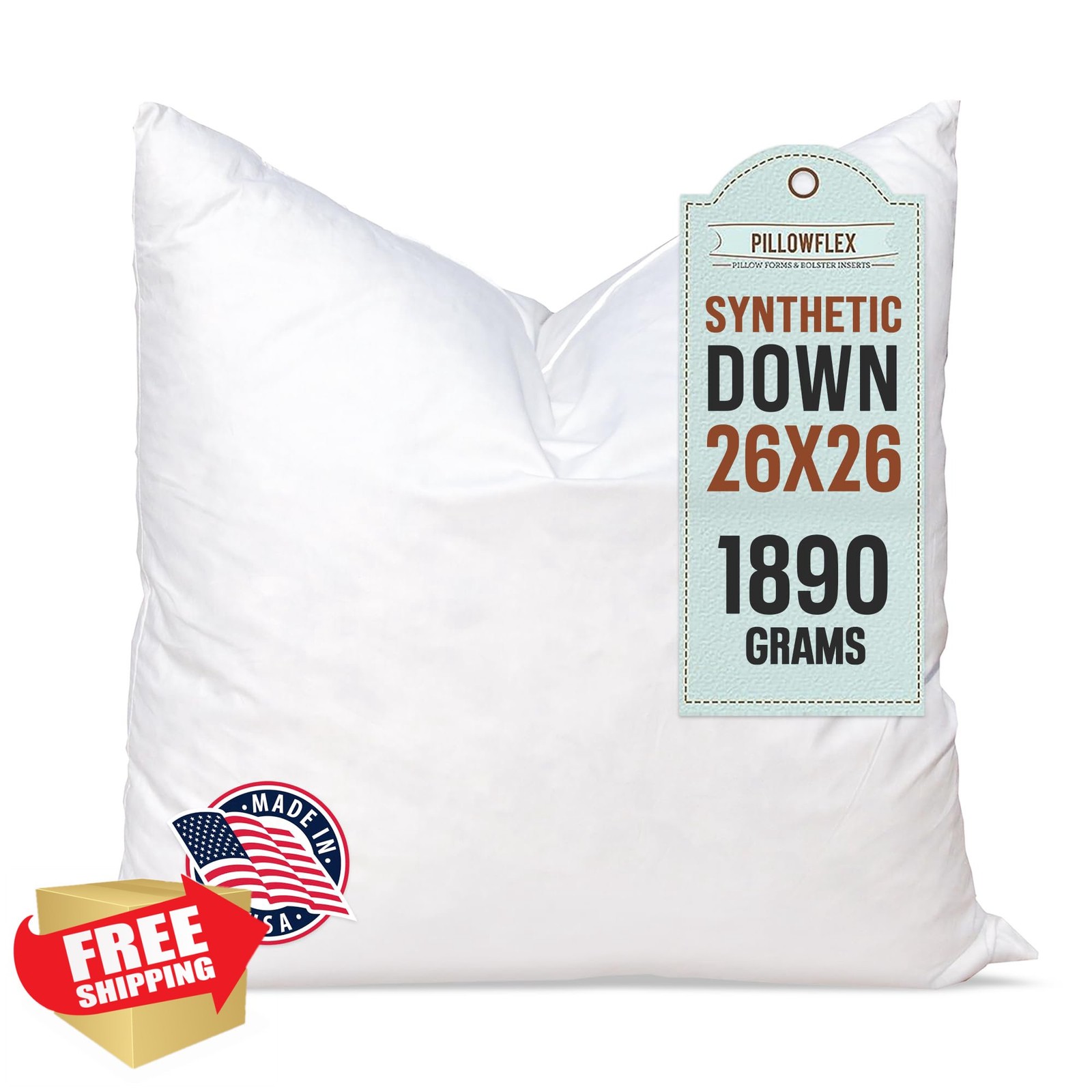 Pillow Insert Synthetic Down Alternative 26x26 Square Throw Pillow gallery