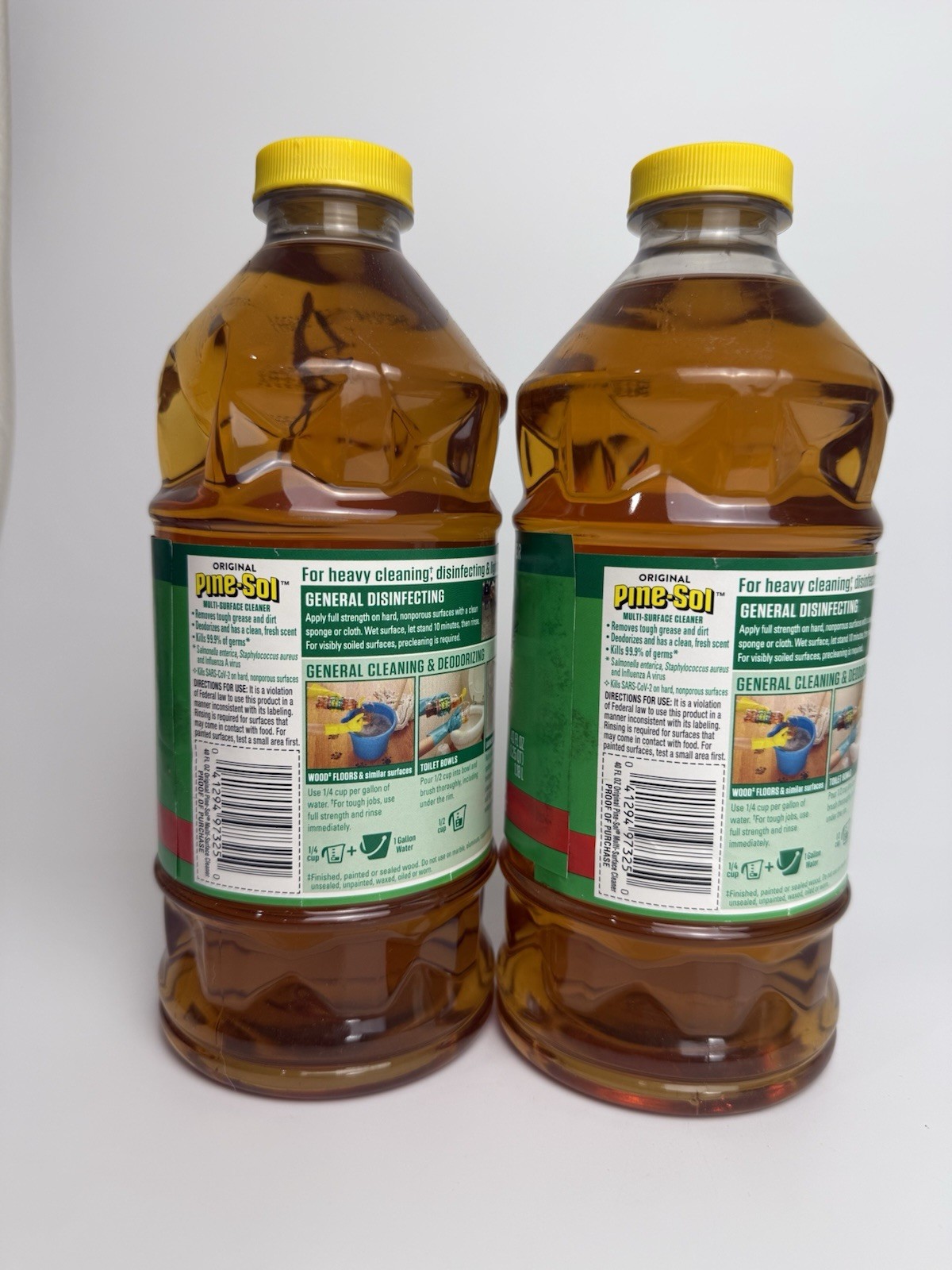 2 Pine Sol ORIGINAL Formula w/ PINE OIL Glycolic Acid Multi Surface 40 oz Each gallery