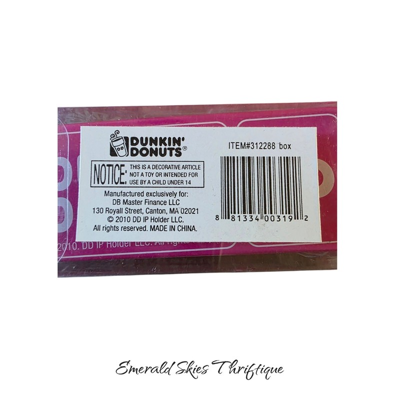 Dunkin Donuts TIME TO MAKE THE DONUTS Christmas Box Ornament 2010 Free ship gallery