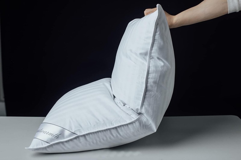 Goose down Feather Soft Pillows One Pillow 100% Cotton Supportive Bed Pillow Str gallery