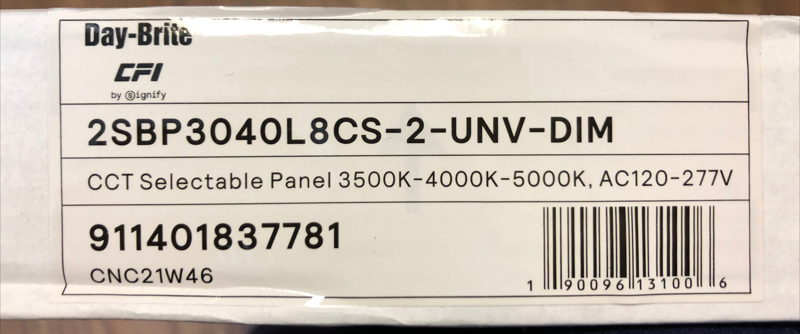 Day-Brite CFI CCT Selectable Panel 3500K 4000K 5000K AC100-277V Light 2' x 2' gallery