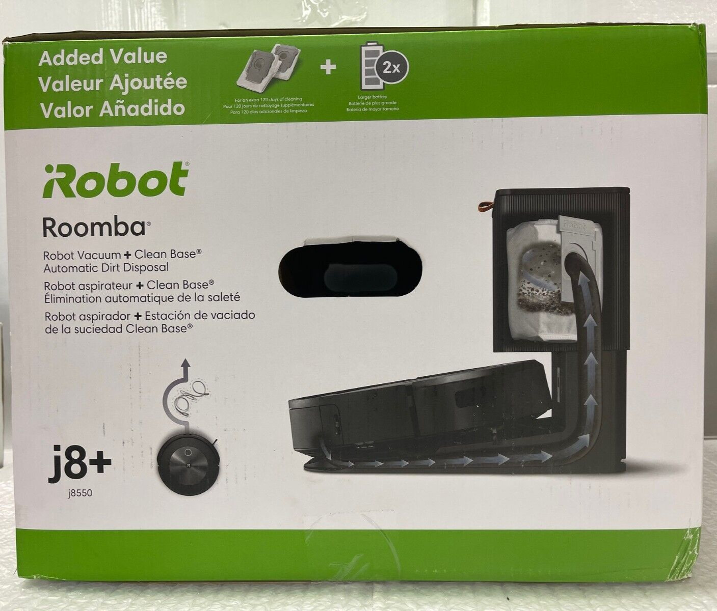 iRobot Roomba j8+ Robot Vacuum Wi-Fi Connected Self-Emptying j8550 Black gallery