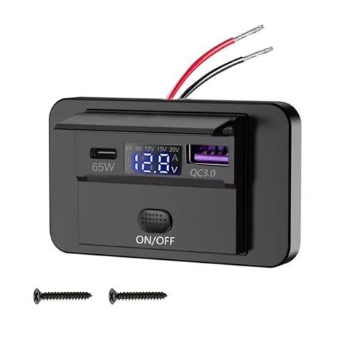 12V USB Outlet - Automatic Power Adjustment 65W PD3.0 & 18W QC 65W PD + 18W QC gallery