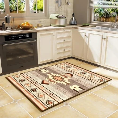 Western Entryway Rug 2x3, Non-Slip Small Area Rugs for Kitchen Entry Hallway gallery