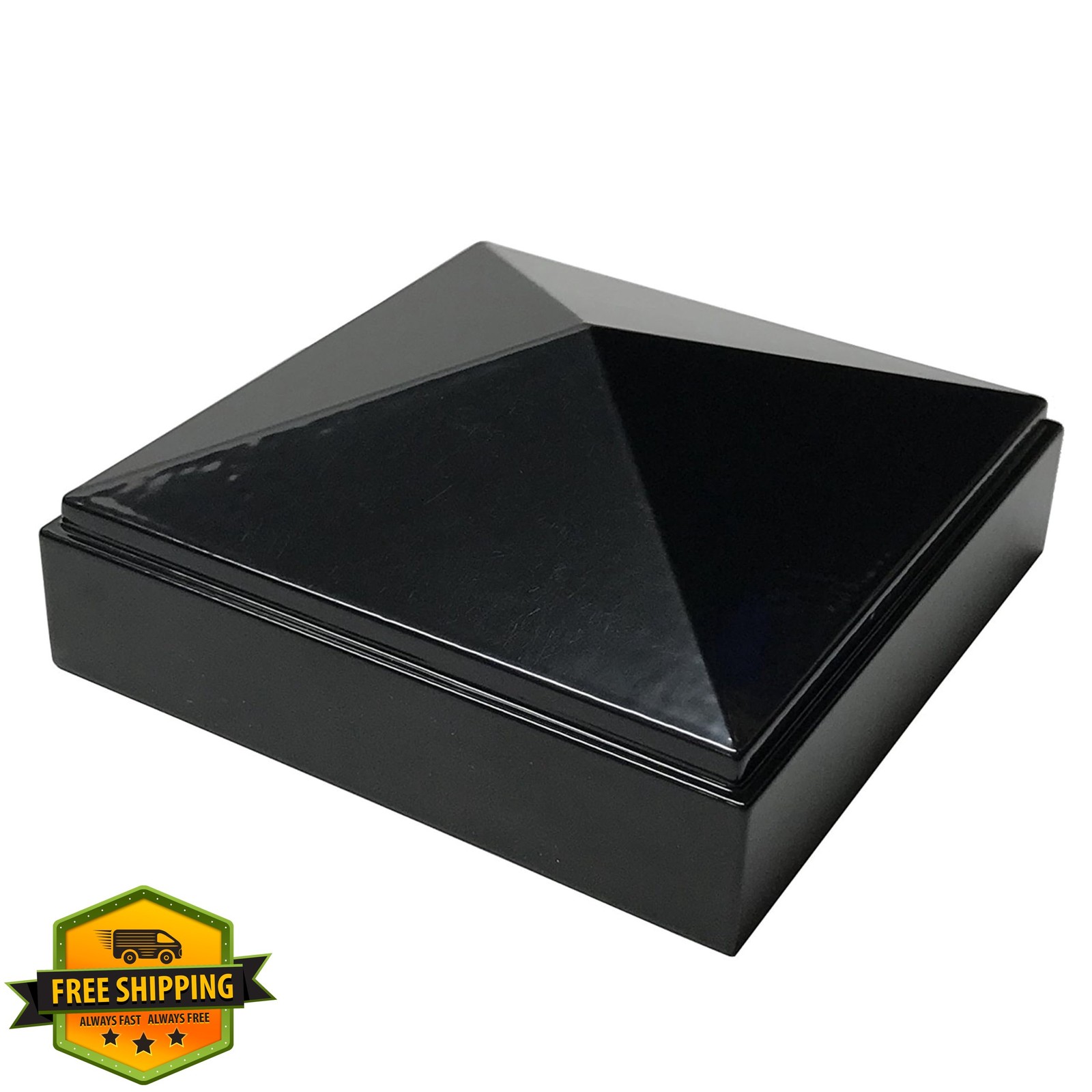 Decorex Aluminum Pyramid Post Cap Black 4"x4" Pressure Fit Fence gallery