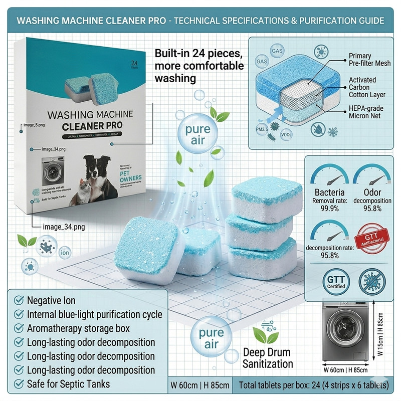 Uproot Clean Washing Machine Cleaner Tablets - 12 Pack for a 12 Month Supply. Fo gallery