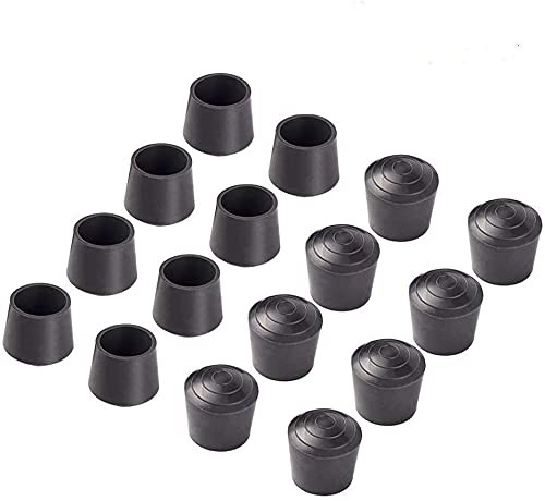Mateda 1 inch Table Chair Rubber Leg Tips Caps, Pack of 16, 1 Inch, Black gallery