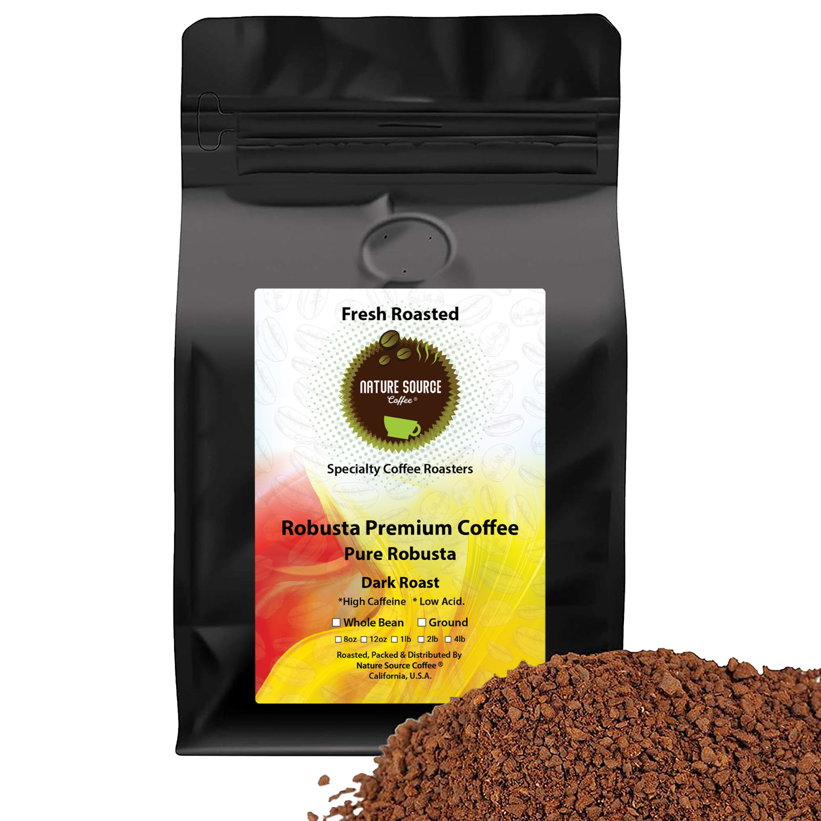 Robusta Premium Coffee | Pure Robusta | Dark Roast | High Caffeine | Low Acid | gallery