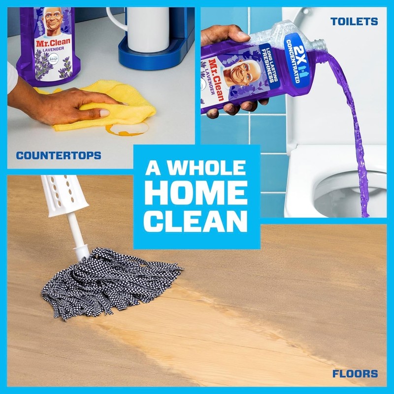 Mr. Clean 2X Concentrated Multi Surface Cleaner With Lemon Scent, (41 fl oz) US gallery