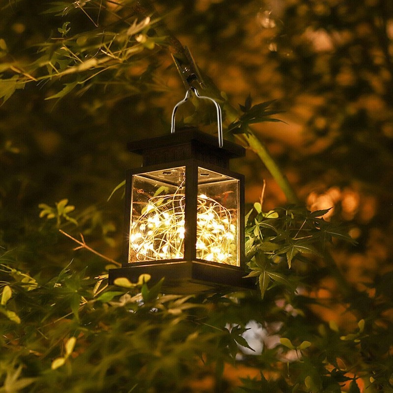 LED Solar Lantern Hanging Lights Outdoor Yard Patio Garden Waterproof Decor Lamp gallery