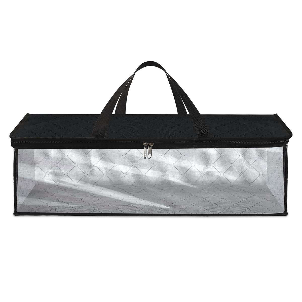 2 pack Flexible Zippered Under Bed Storage Bag Fabric Underbed Clothes Storage gallery