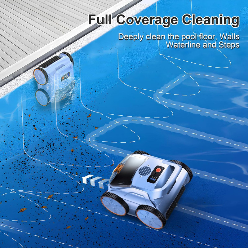 (2025 New) Robotic Pool Vacuum, Robotic Pool Cleaner for Inground Pools, Smart N gallery