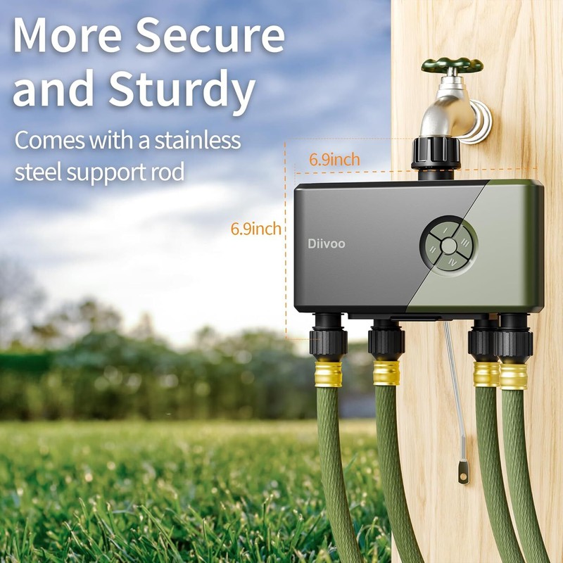 WiFi Water Timer 4 Outlets Smart Sprinkler Garden Watering System for Lawn Yard gallery