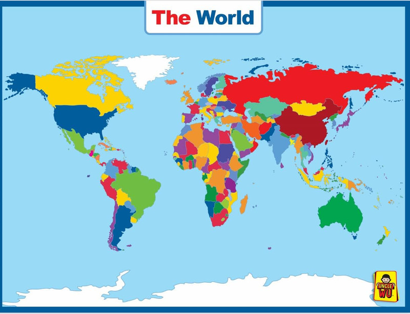World Map Laminated Poster -Double Side Educational Poster for Kids/Adults -17 X gallery