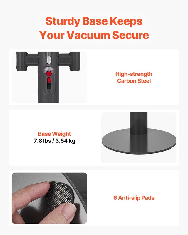 VEVOR Vacuum Stand for Dyson Multi-Models Storage Bracket Holder with 3 Clips gallery
