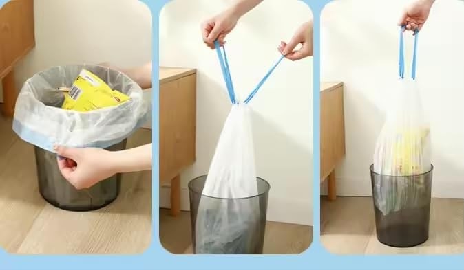 Disposable Durable Trash Bags, Small to Medium Size, for Office Kitchen Bathroom gallery