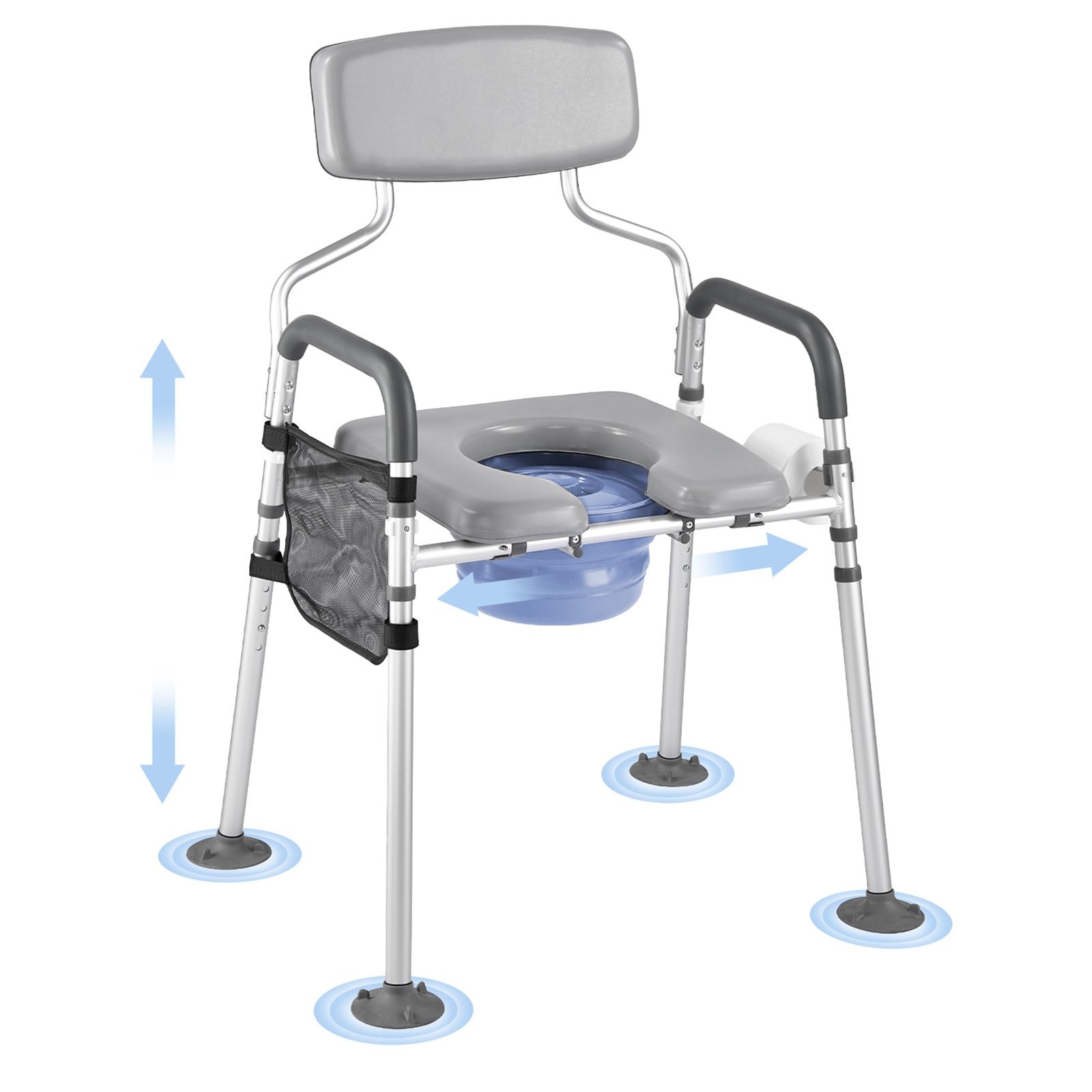 Bedside Commode Chair, 500 lbs Capacity, 4-in-1 Portable Toilet and Raised Toile gallery