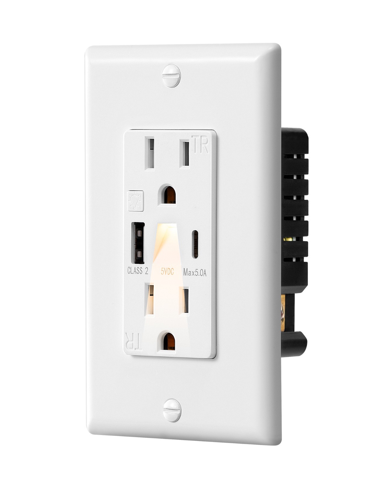 DEWENWILS USB Outlet with LED Night Light, 5V 4.8A Tamper-Resistant Wall Outlets gallery