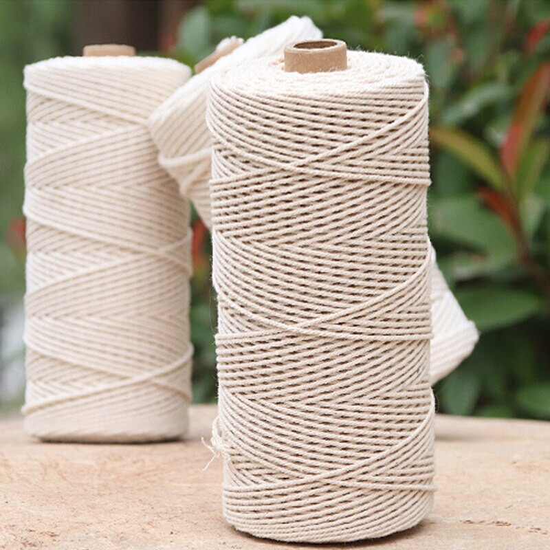 High Quality Macrame Rope Natural Handmade Cotton Cord Yarn Rope DIY WallHanging gallery