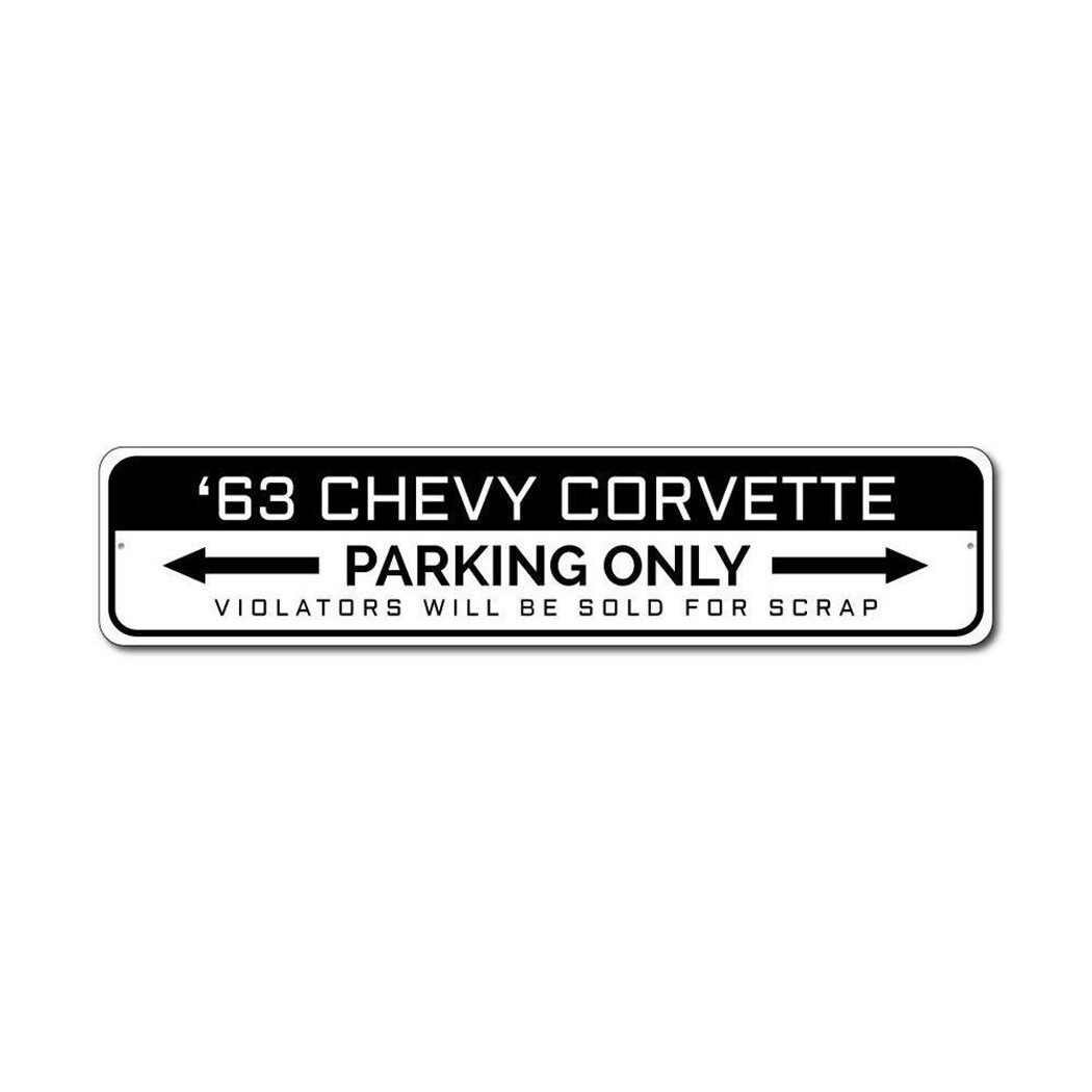 Chevy Parking Sign Corvette Owner Aluminum Metal Plaque Sign gallery