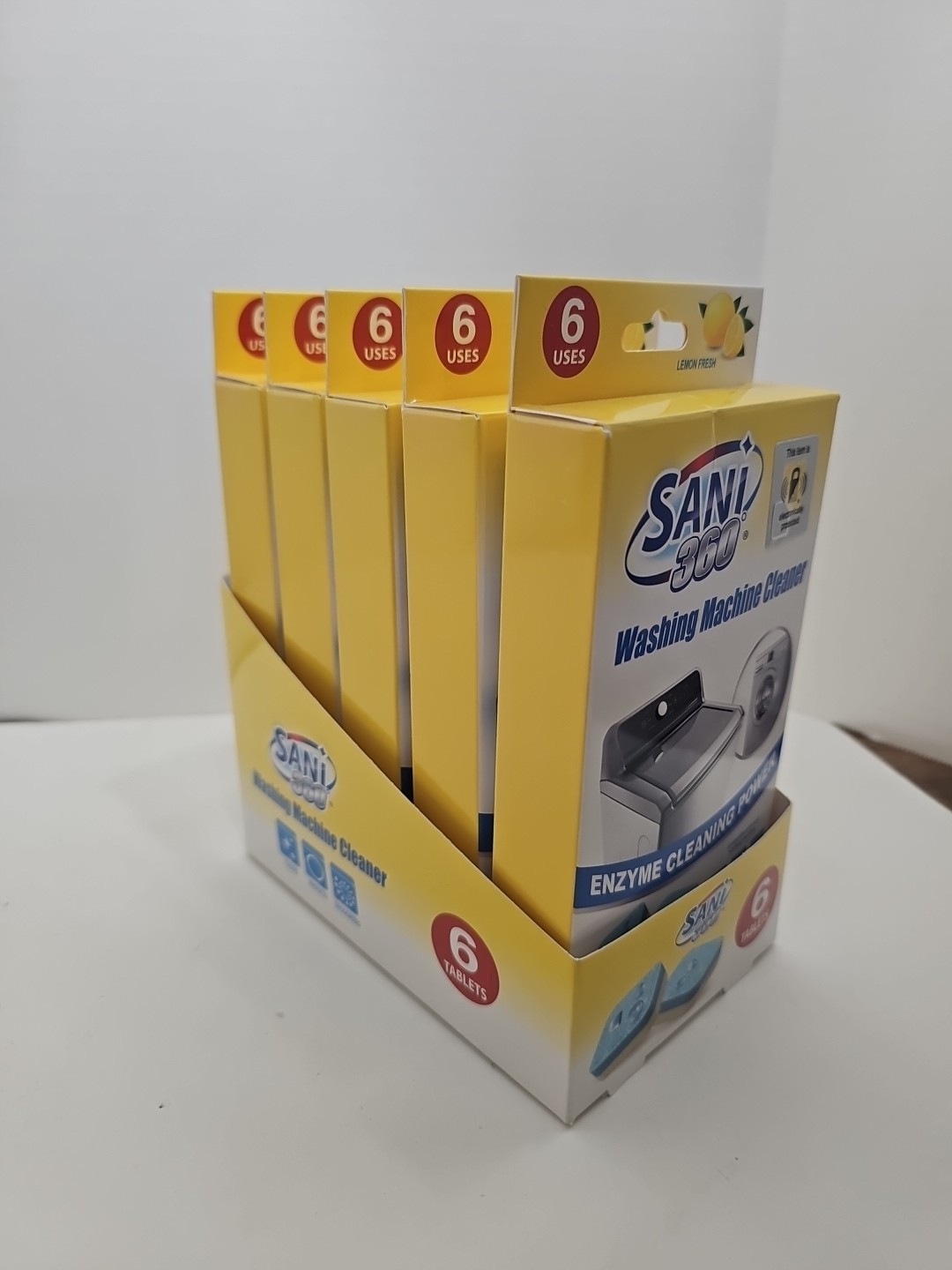 SANI 360° Washing Machine Cleaner, 12 Month Supply is Formulated with Enzyme,... gallery