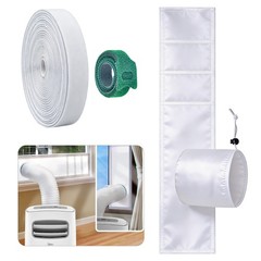 Portable AC Window Vent Kit Adjustable Sliding Door Seal No Drilling Waterproof