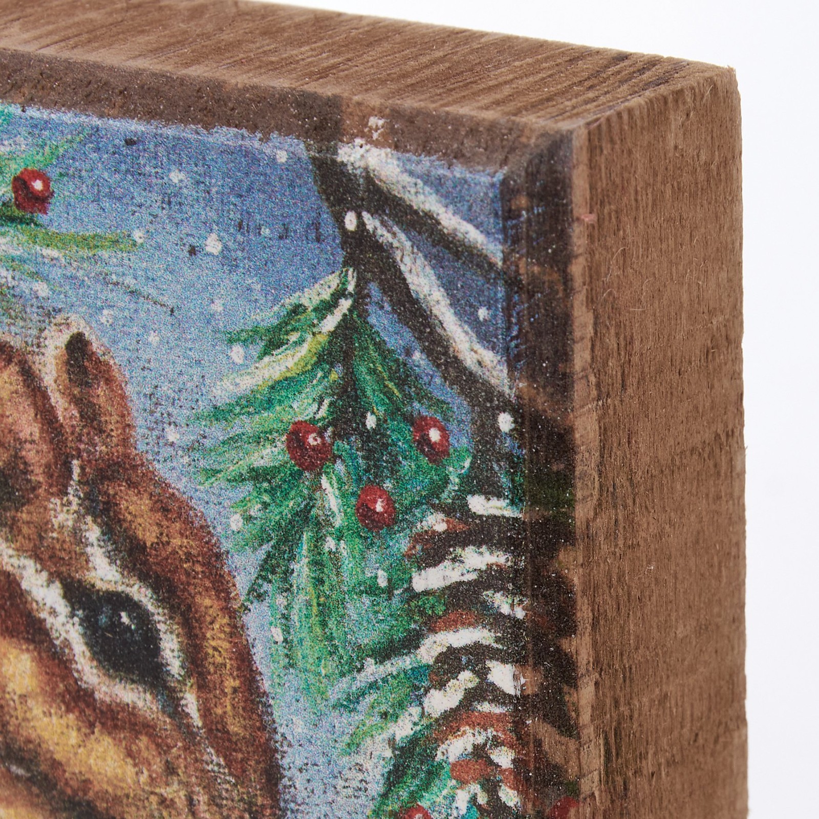 Primitives by Kathy Holiday Chipmunk Block Sign Woodland Decor Rustic Tier Tray gallery
