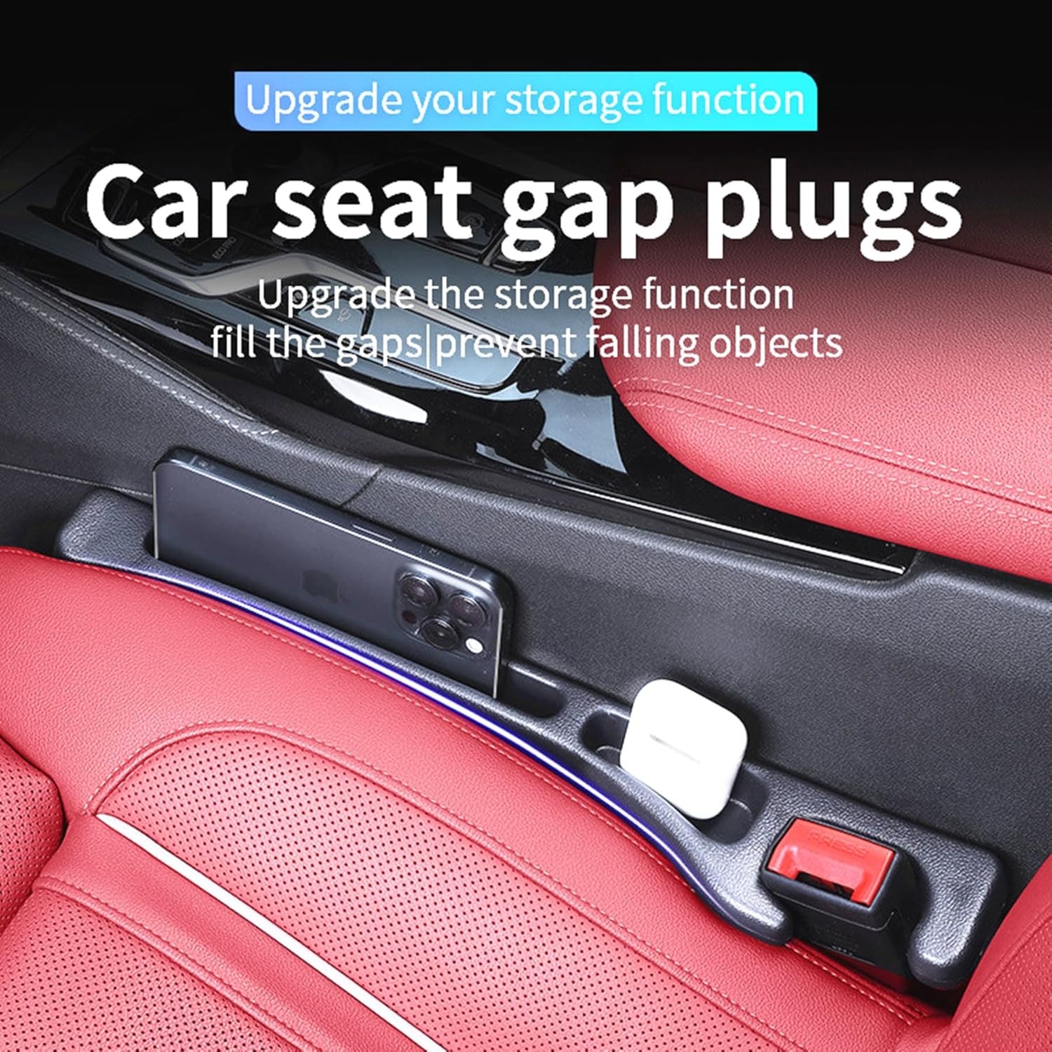 2 Pack Car Seat Gap Filler Stopper/Catcher, No-Drop Seat Guard Insert Between Se gallery