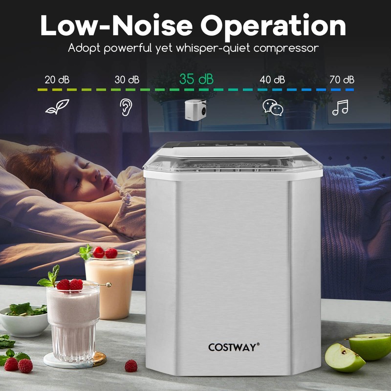 Countertop Ice Maker Portable Ice Making Machine 6-13 Mins 9 Ice 26.5 lbs/24 Hrs gallery
