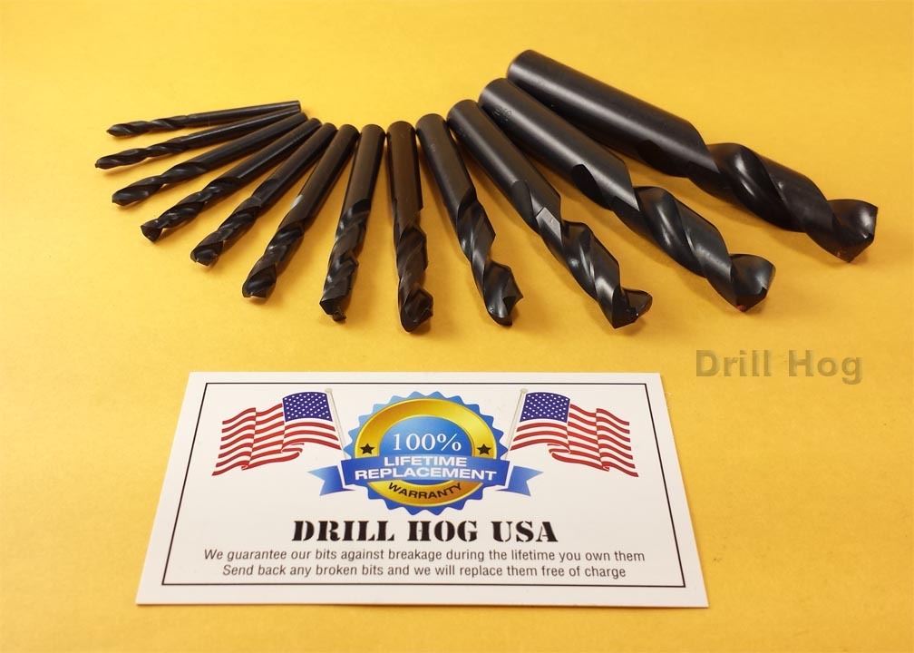 12Pc Stubby Drill Bits Machine Screw Stub Length Bit Lifetime Warranty Drill Hog gallery