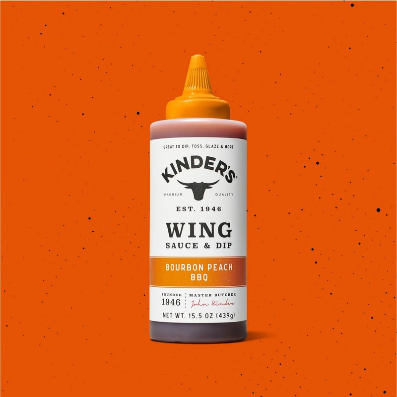 Kinder's Bourbon Peach BBQ Wing Sauce and Dip, 15.5 oz Squeeze Bottle... gallery