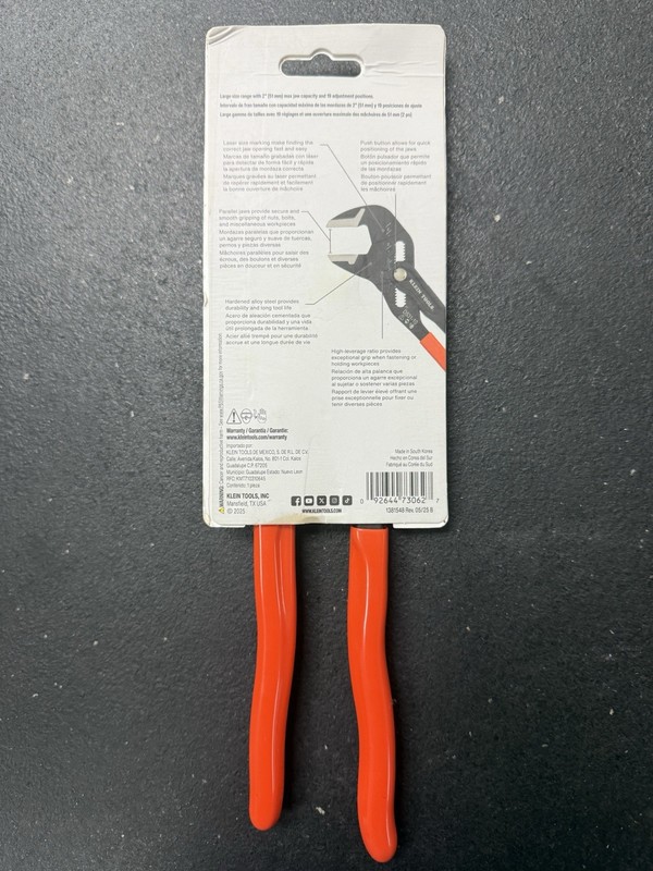 Klein Tools Compact Plier Wrench, 10-Inch D53110 W/ Laser Size Markings NEW!!!! gallery