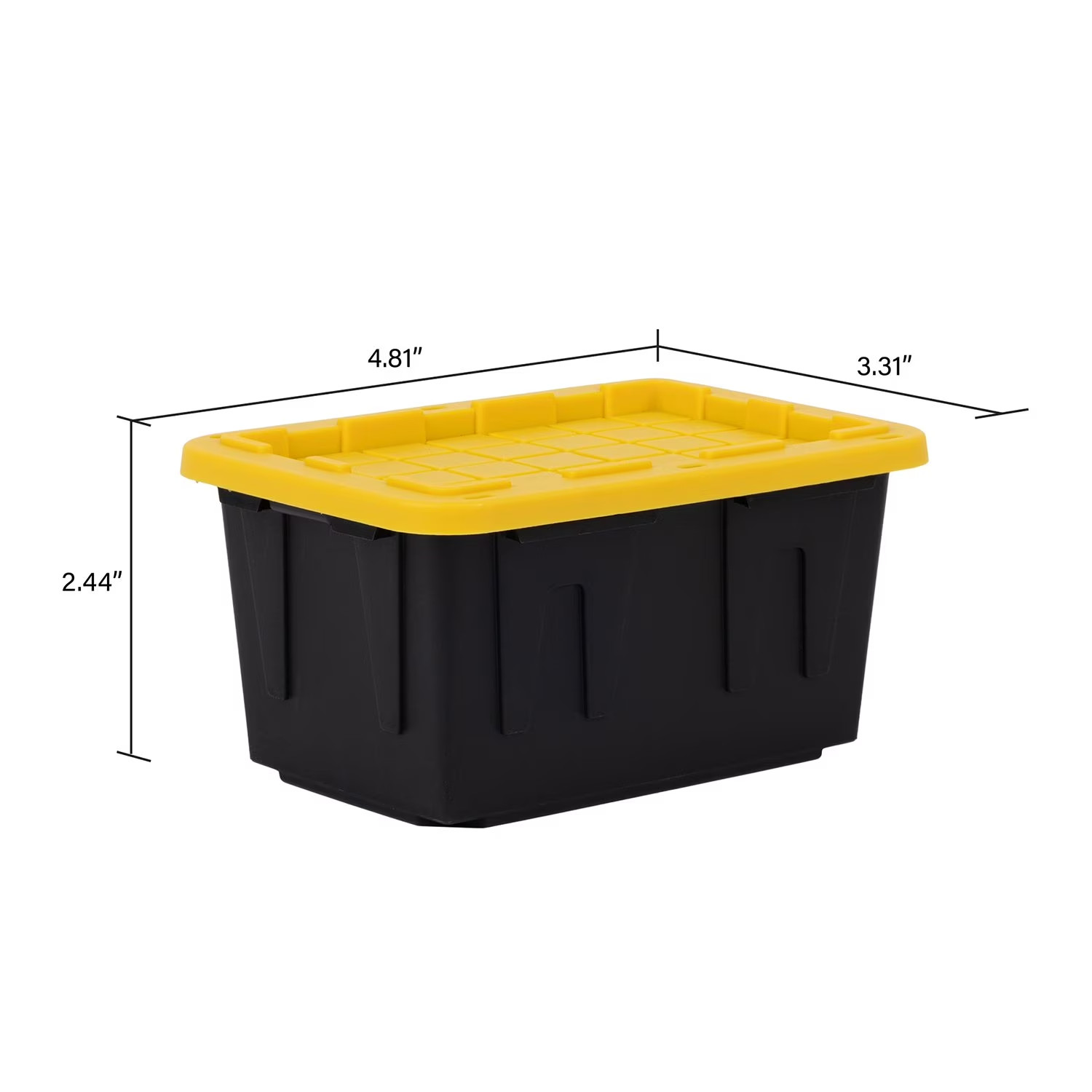 6 PACK Members Mark Mini Tote Bins Viral Tiny Mini Storage Container Yellow Lids gallery