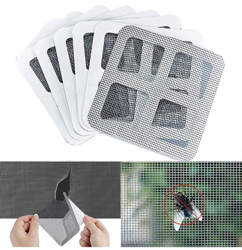 2 Pieces Window Door Screen Patch Repair Kit Cover Mesh Hole Tape Fix USA gallery