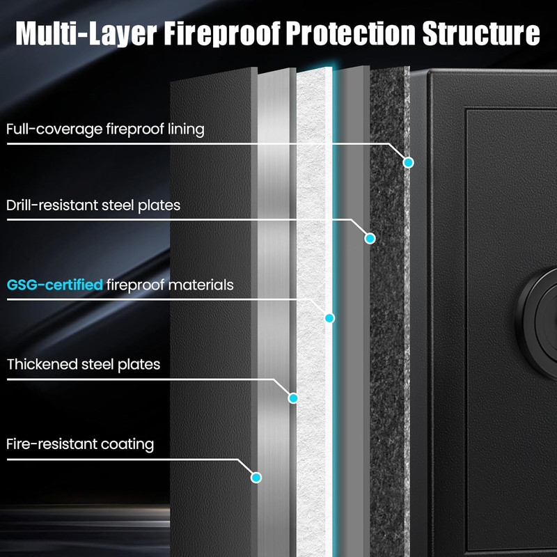 2.0 Cuft Fireproof Safe Box with Digital Keypad & Alarm gallery