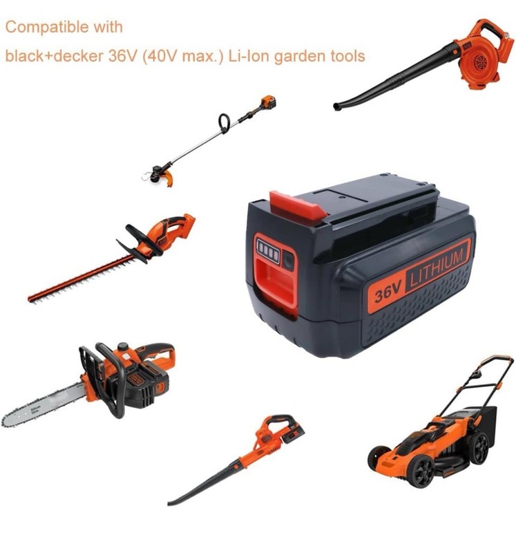 36 Volt For Black & Decker 36V 4.0Ah Max Lithium Battery LBX2040 LBXR36 LSW36 gallery