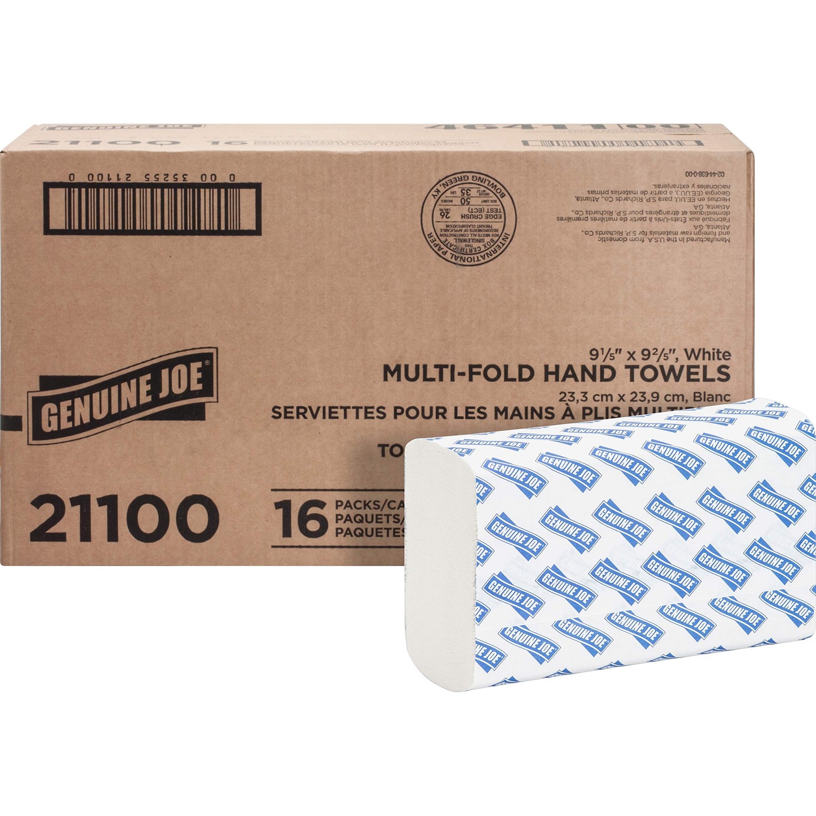 250 Count Multifold White Paper Towels Recycled High Absorbency 4000 Carton gallery