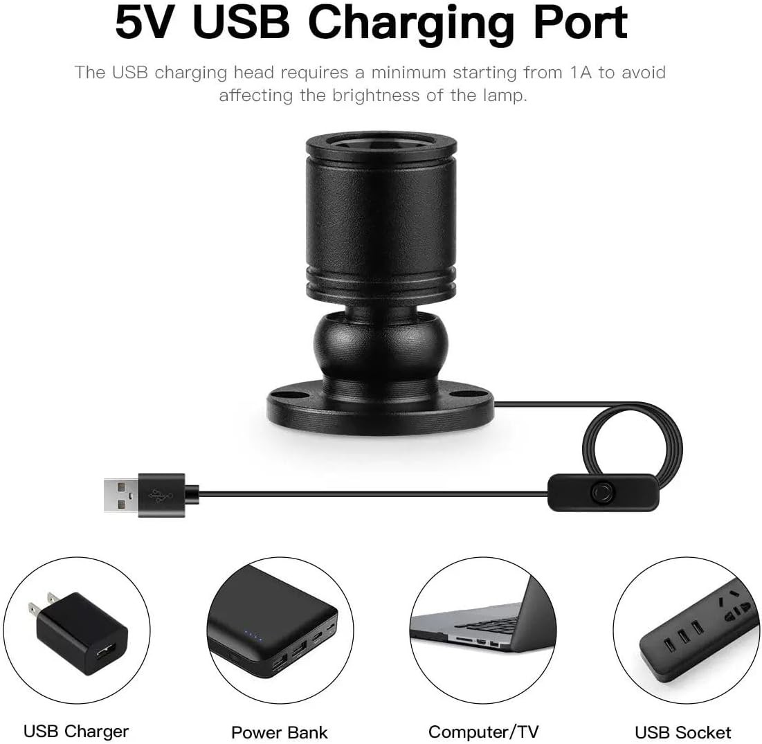 USB Powered Mini Spotlights for Displays 2-Pack –5V Small LED Spot Lights Indoor gallery