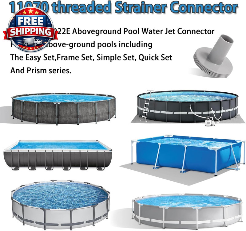 11070 Strainer Connector/Adapter for Intex Swimming Pool 1-1/4" Fitting and Inte gallery