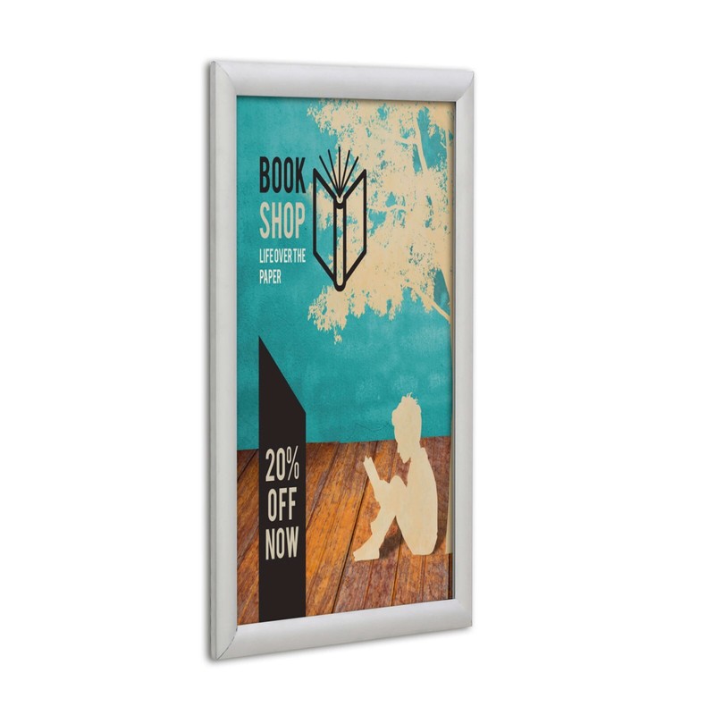 Fire Resistant Snap Poster Frame Silver 1" Aluminum Front Loading Picture Photo gallery