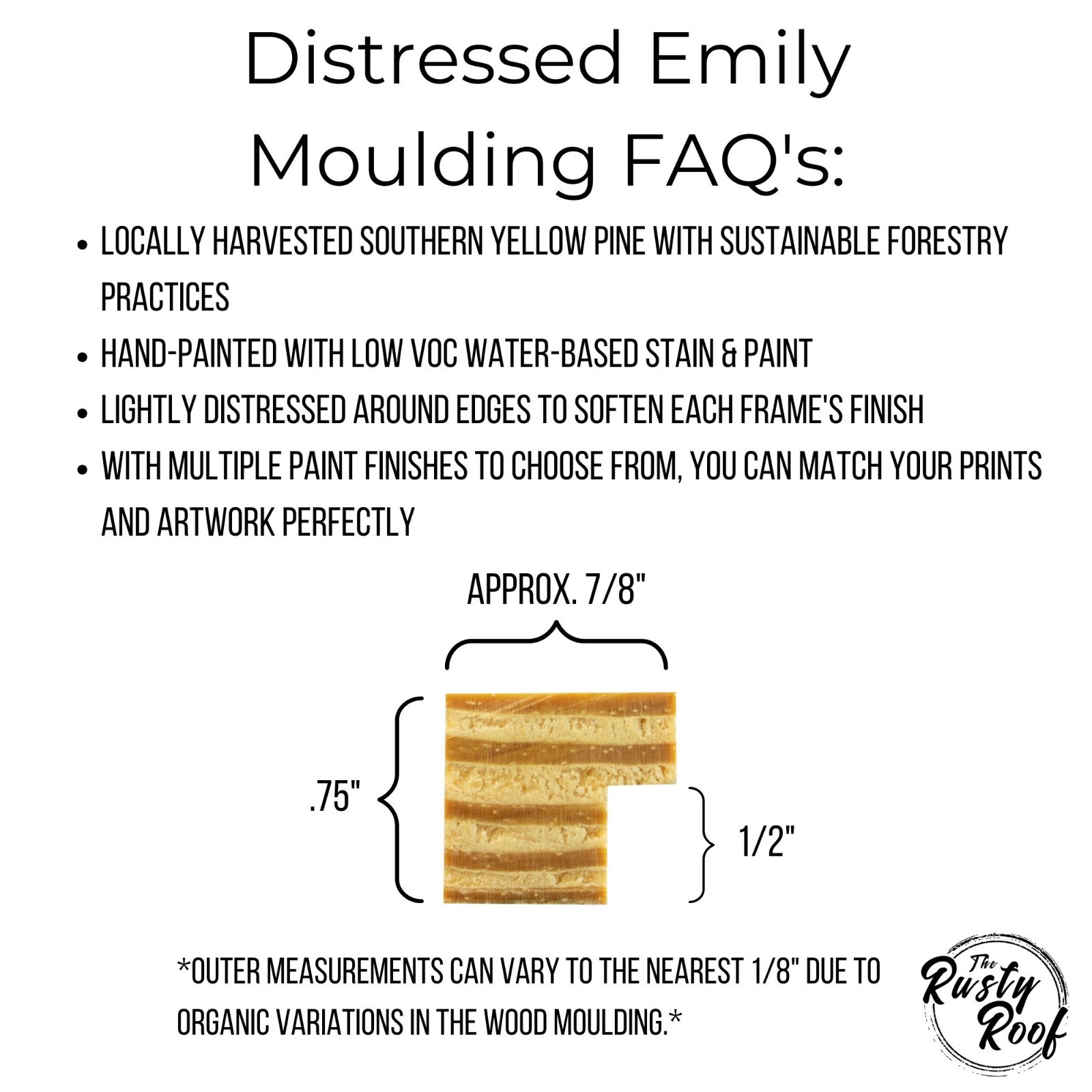 Distressed Emily - White Picture Frame - Solid Wood gallery